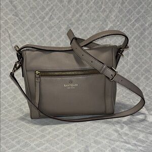 Kate Spade Grey Square Shoulder Bag with 2 Strap Options
